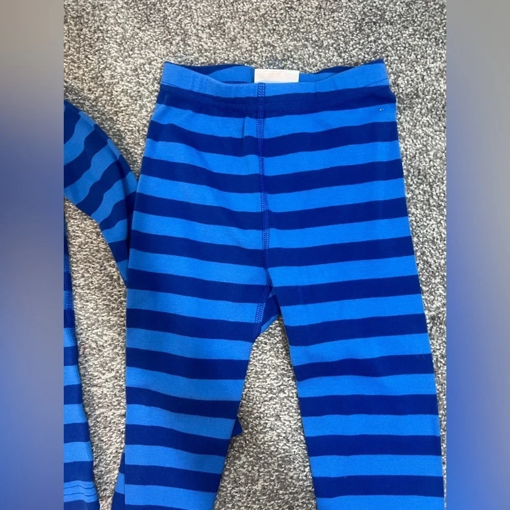 Hanna Andersson Blue Striped Pajama Set